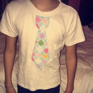 Custom White Shirt with Multicolored Tie
